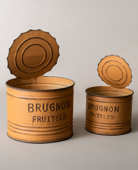 Canned Iron Planter Set of 2