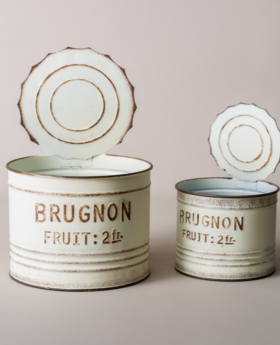 Canned Iron Planter Set of 2