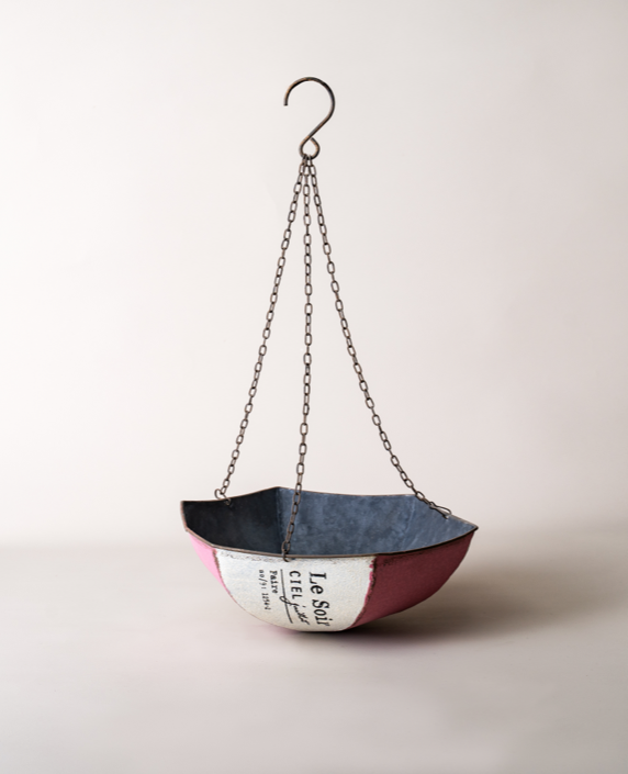 Colorful Umbrella Wrought Iron Planter - Garden Decor Flower Pot