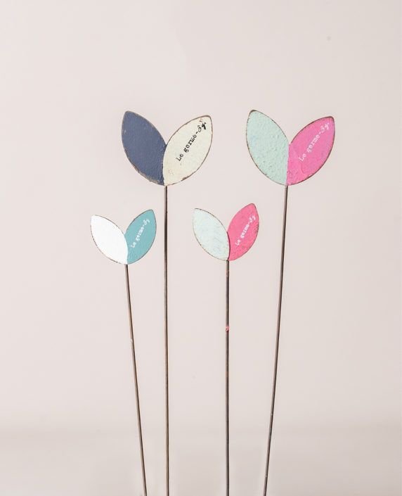 Double Petal-shaped Iron Flowerpot Decor Set of 2