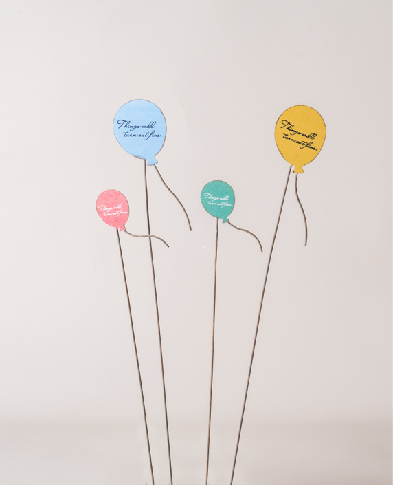 Balloon-shaped Iron Flowerpot Decor Set of 2