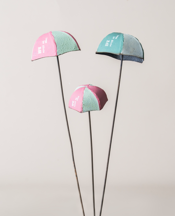 Umbrella Iron Flowerpot Decor