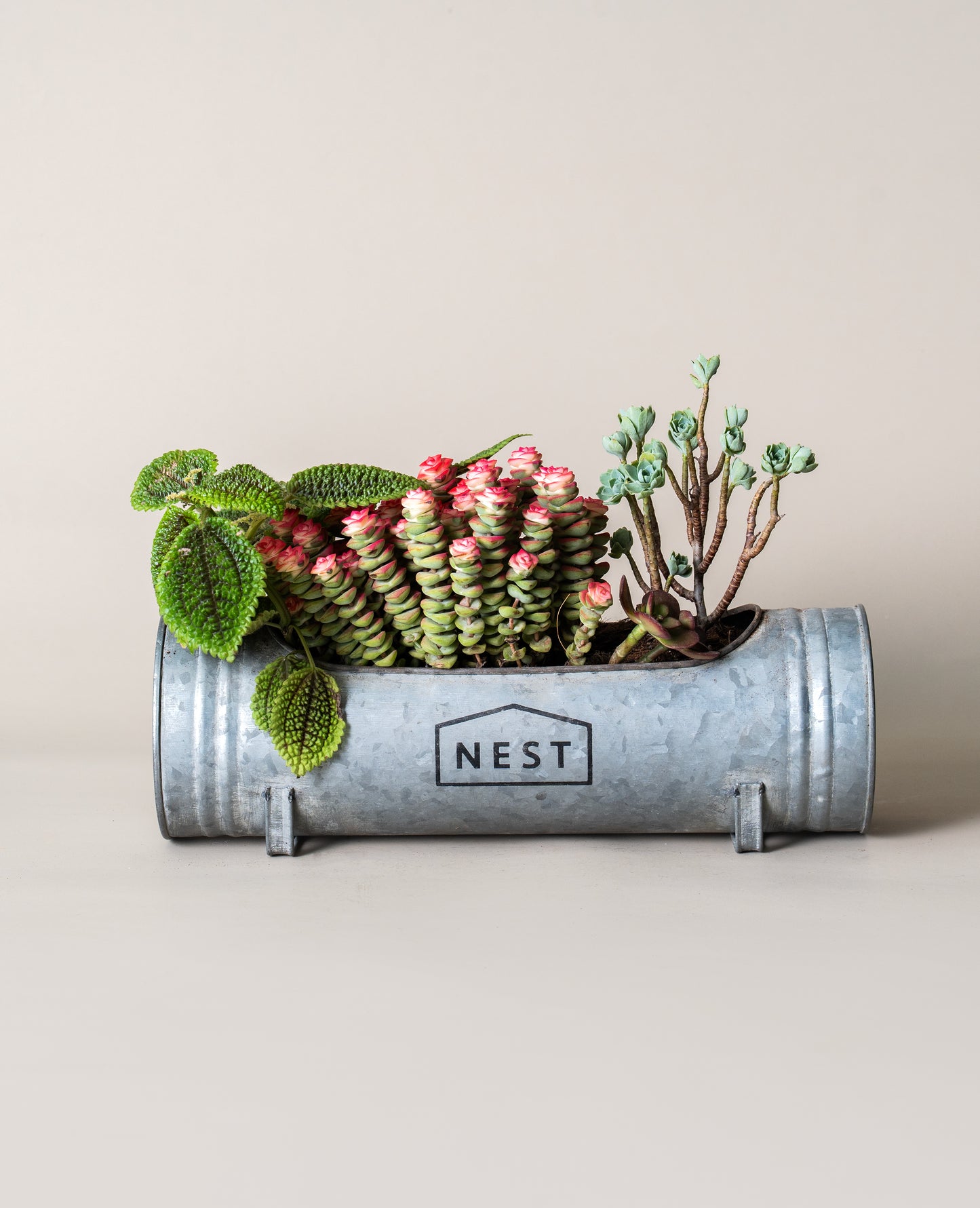 Vintage Long Round Iron Mailbox Planter