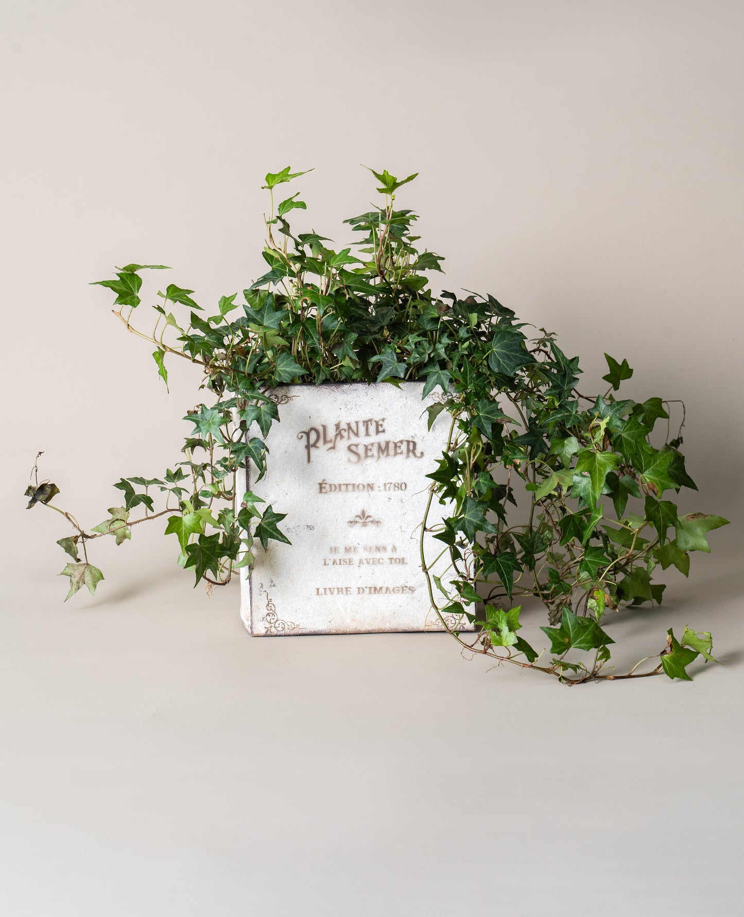 Vertical Book Iron Planter - Garden Decor Flower Pot