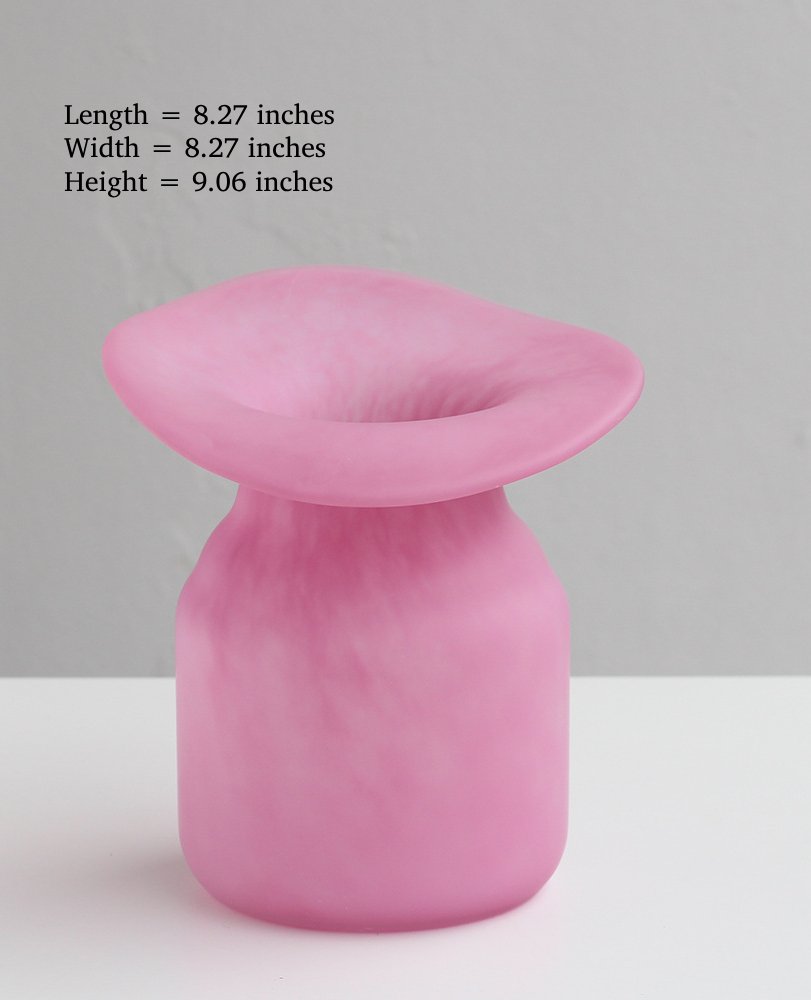 Matte Pink Handmade Glass Vase