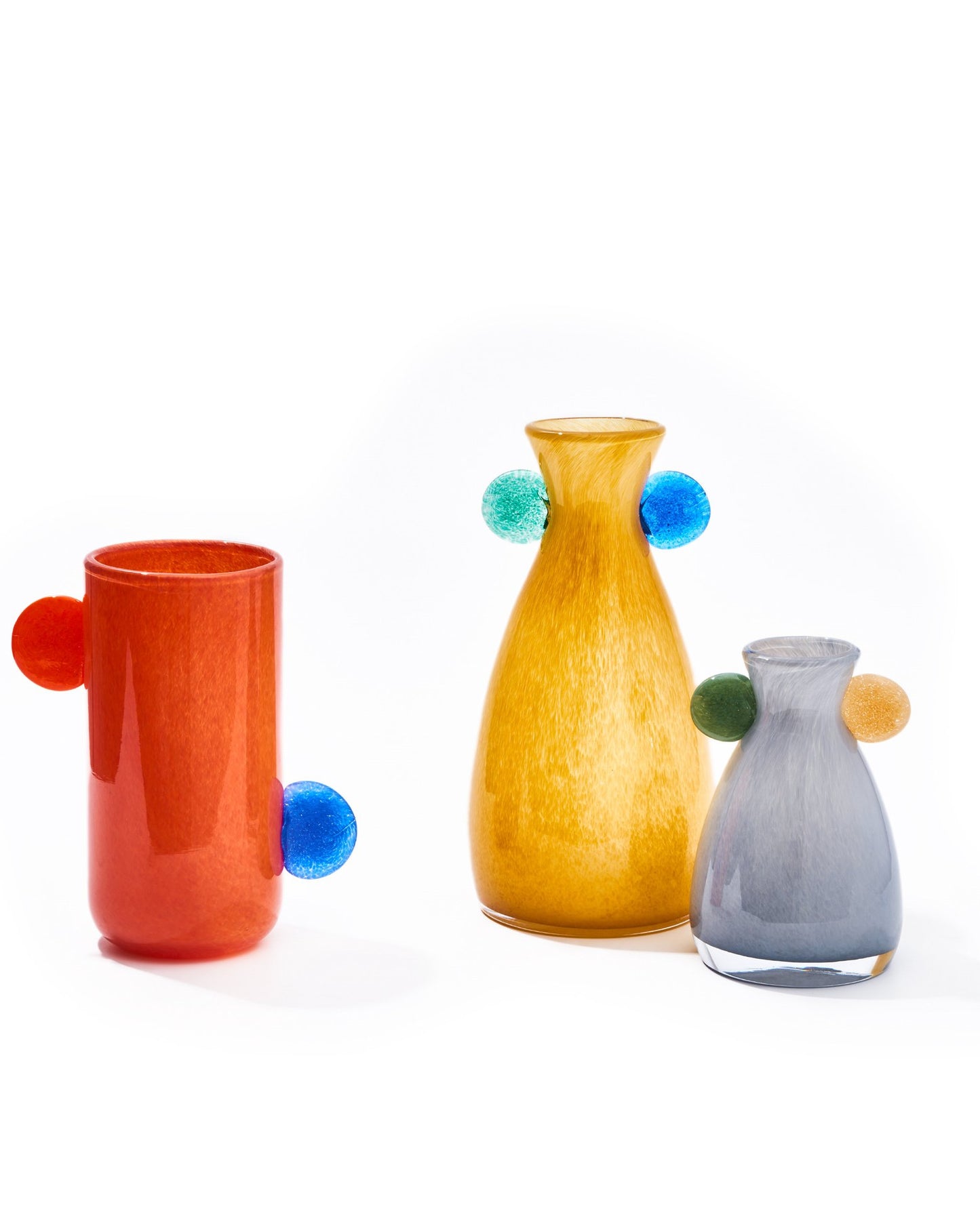 Whimsical Bubble Handle Vases