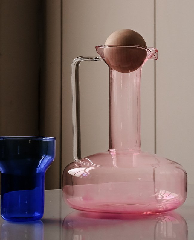 Nordic Style Swan Glass Carafe for Cold Water and Juice