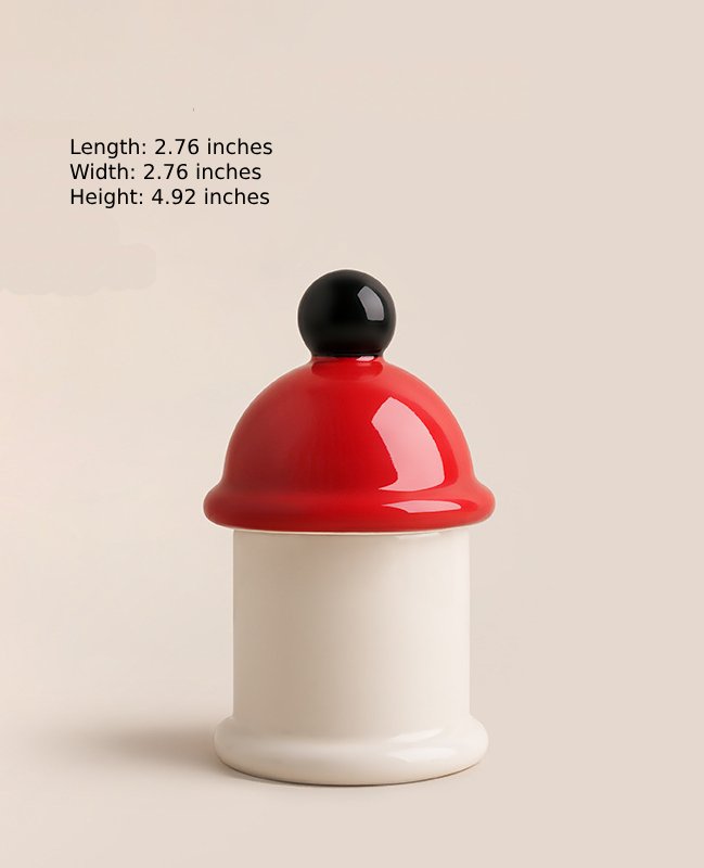 Dopamine-colored playful ceramic floss storage box