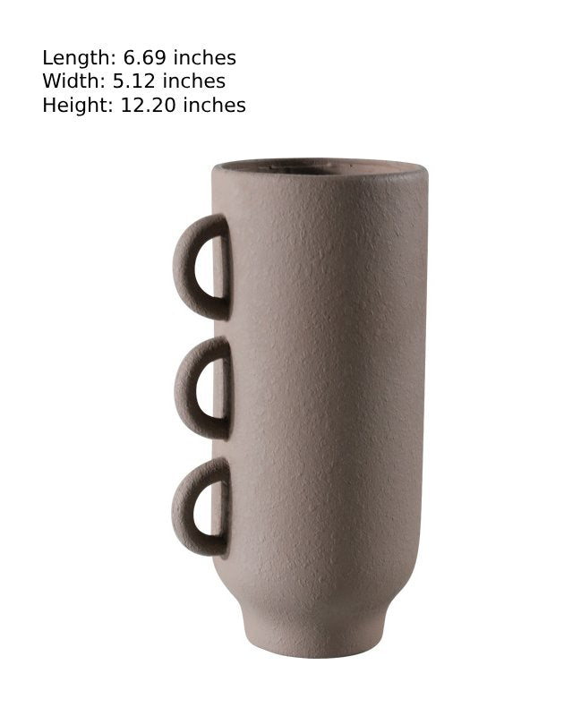 Modern Abstract Single-Sided Three-Eared Resin Vase