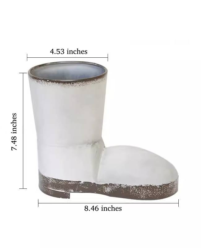 Whimsical Big-Headed Boot Iron Planter