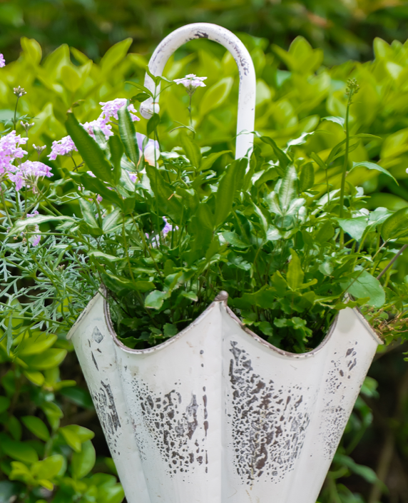 Umbrella Iron Planter - Garden Decor Flower Pot