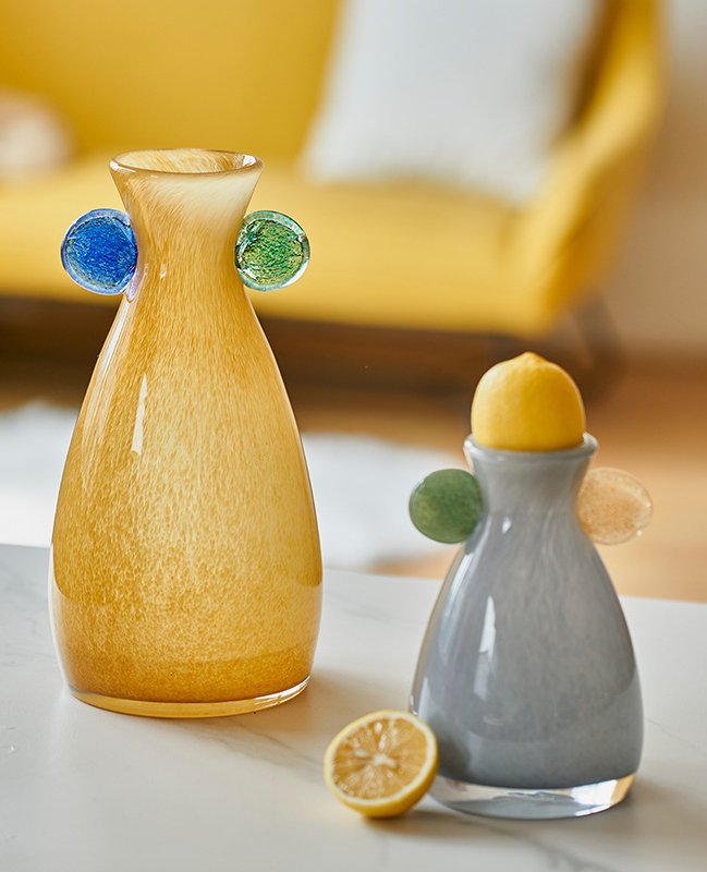 Whimsical Bubble Handle Vases