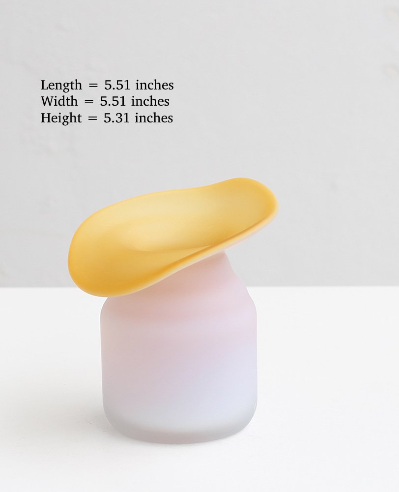 Matte Two-Tone Handmade Glass Vase