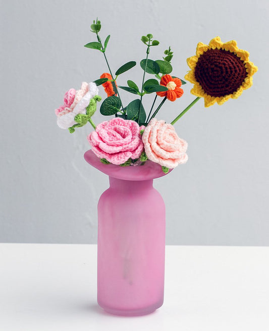 Matte Pink Handmade Glass Vase