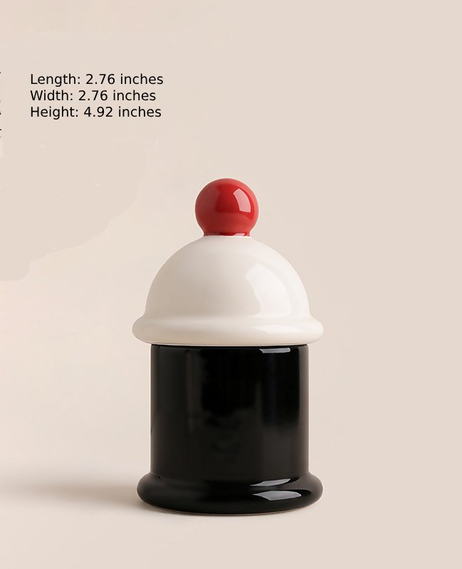 Dopamine-colored playful ceramic floss storage box