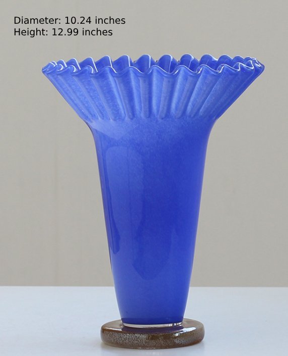 Handcrafted Pleated Neck Art Vase