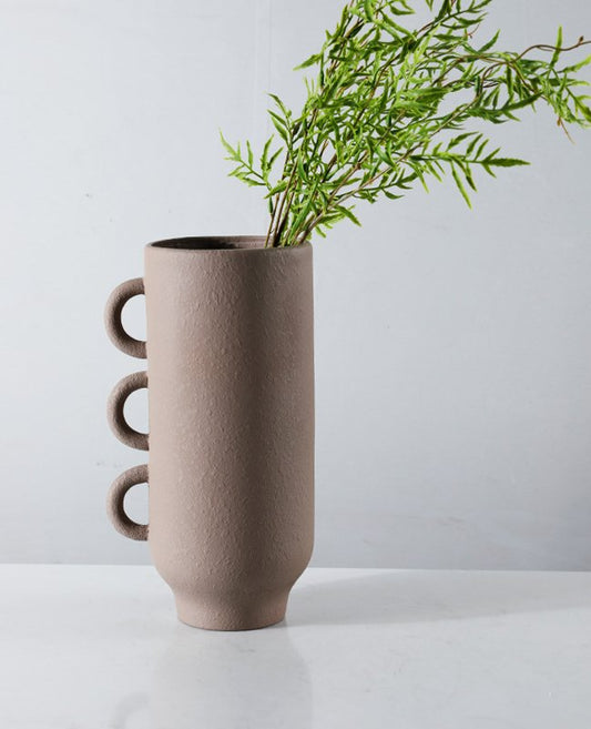 Modern Abstract Single-Sided Three-Eared Resin Vase