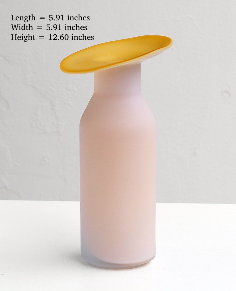 Matte Two-Tone Handmade Glass Vase